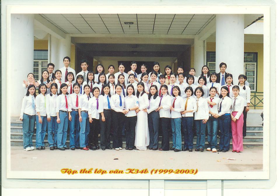 Danh sách cựu sinh viên lớp Văn B K34 (1999 - 2003)